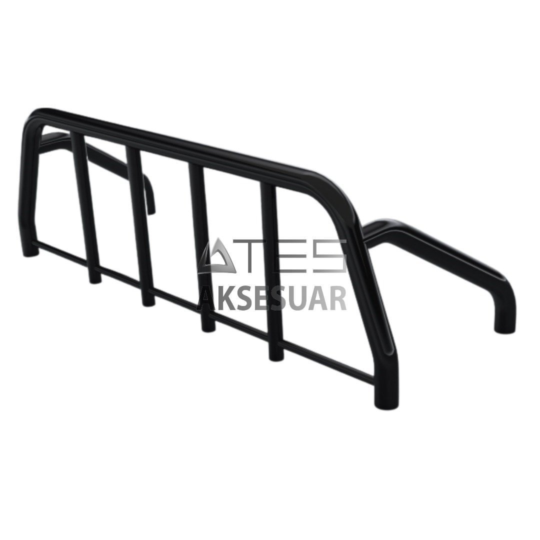 c9330153-82d8-4725-b2d9-f40f3b9380f4-2.jpg ISUZU D-MAX 2007-2012 VİLLAGE BLACK Pickup Boru Tip Rollbar - Görsel 1
