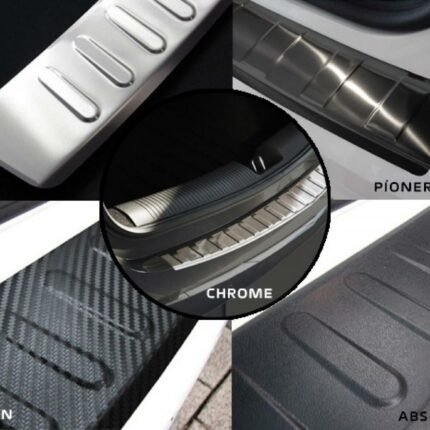 Nissan Navara 2017> Arka Tampon Koruması Paslanmaz Çelik / Mat / Karbon / Siyah Krom / ABS Siyah