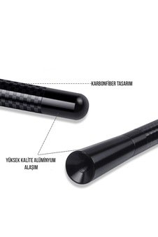 Automania Toyota Hilux 2005 Sonrası Uyumlu Karbon Oto Çubuk Anten