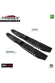 IMG-3841665862110379967.jpg S-Dizayn SDX 4WD Off Road VW Amarok Çelik Yan Basamak 205 Cm Ledl - Görsel 1