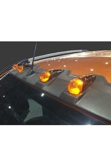 Toyota Hilux Revo Tavan Üstü Turuncu Işıklı Mat Siyah  Vizör