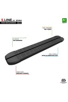 S-Dizayn VW Amarok S-Line Siyah Yan Basamak 203 Cm 2010 Üzeri