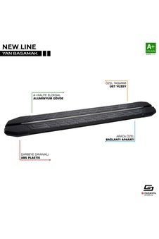 S-dizayn Vw Amarok Newline Siyah Yan Basamak 203 Cm 2010 Üzeri N11.16676