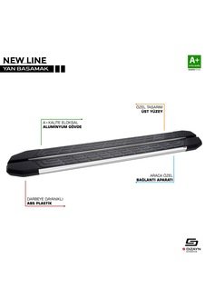 S-dizayn Toyota Hilux 7 Newline Krom Yan Basamak 203 Cm 2006-2015